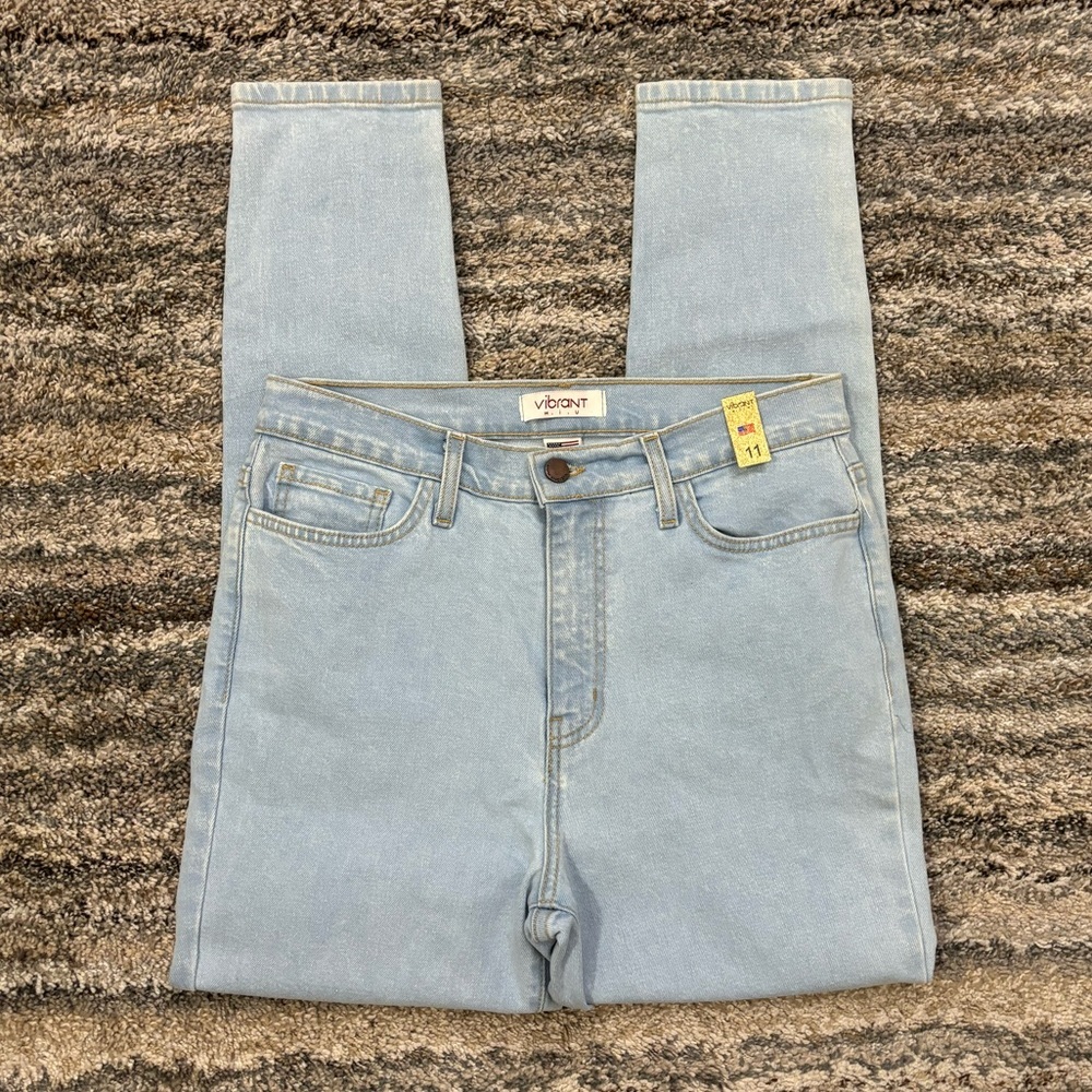 Vibrant Cropped Skinny Jeans Sz 11 | Light Wash Skinny Jeans | Cropped Skinny *